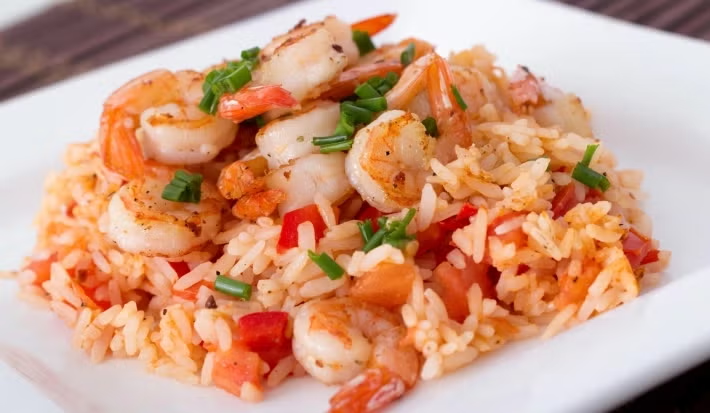 Arroz ao Forno Com Camarões